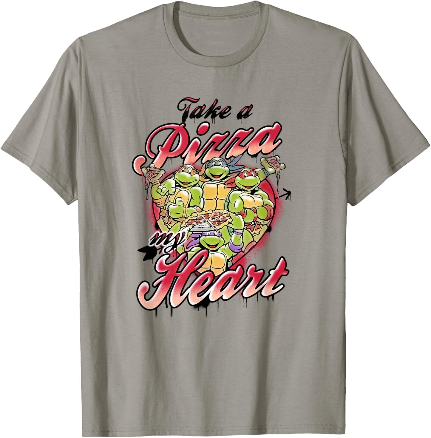 Teenage Mutant Ninja Turtles Valentine's Day Pizza Heart T-Shirt - T-Shirt | Sand