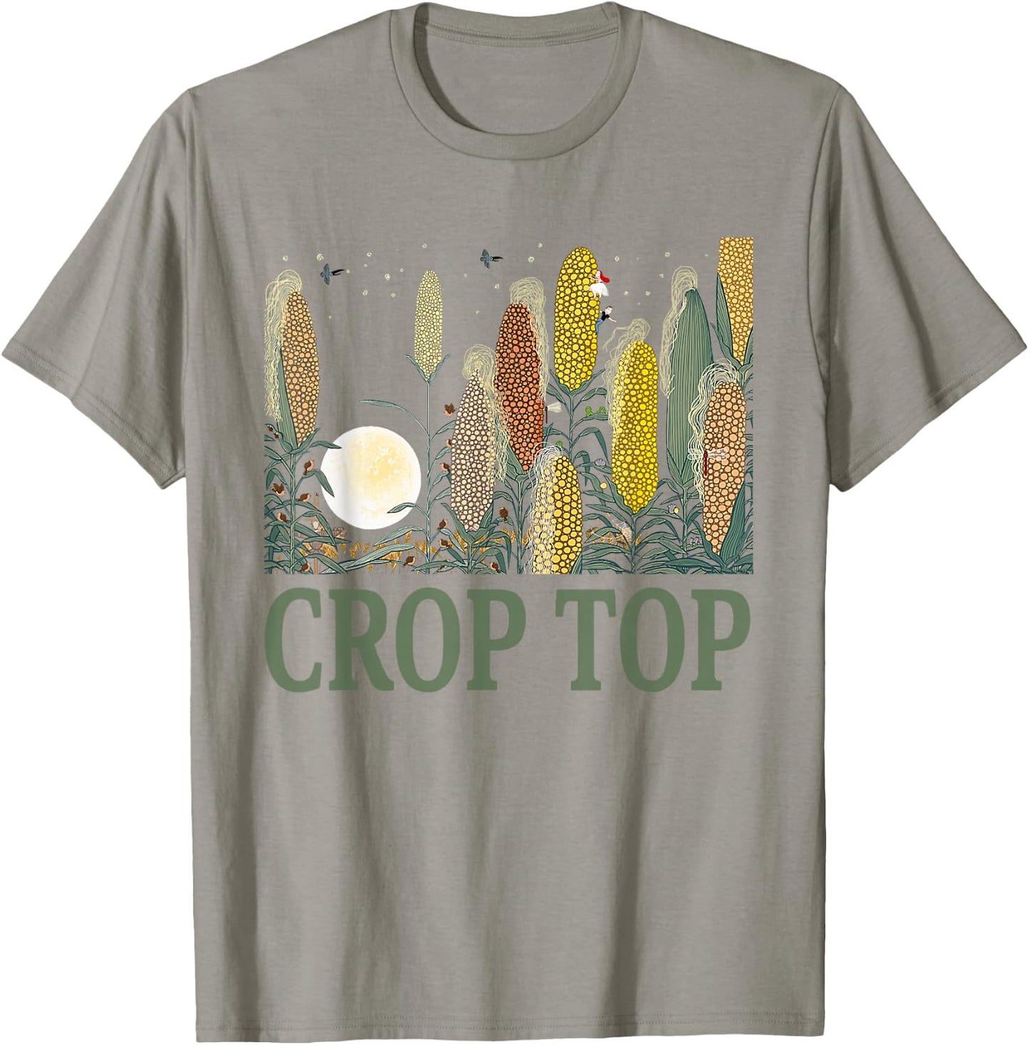 Crop Top Corn Farm Life Midwest Sarcasm T-Shirt - T-Shirt | Sand