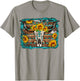 Longhorn Bull Skull Sunflower Turquoise Western Country T-Shirt - T-Shirt | Sand