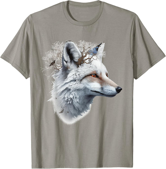 Fox Animal Art - Artwork Fox T-Shirt - T-Shirt | Sand