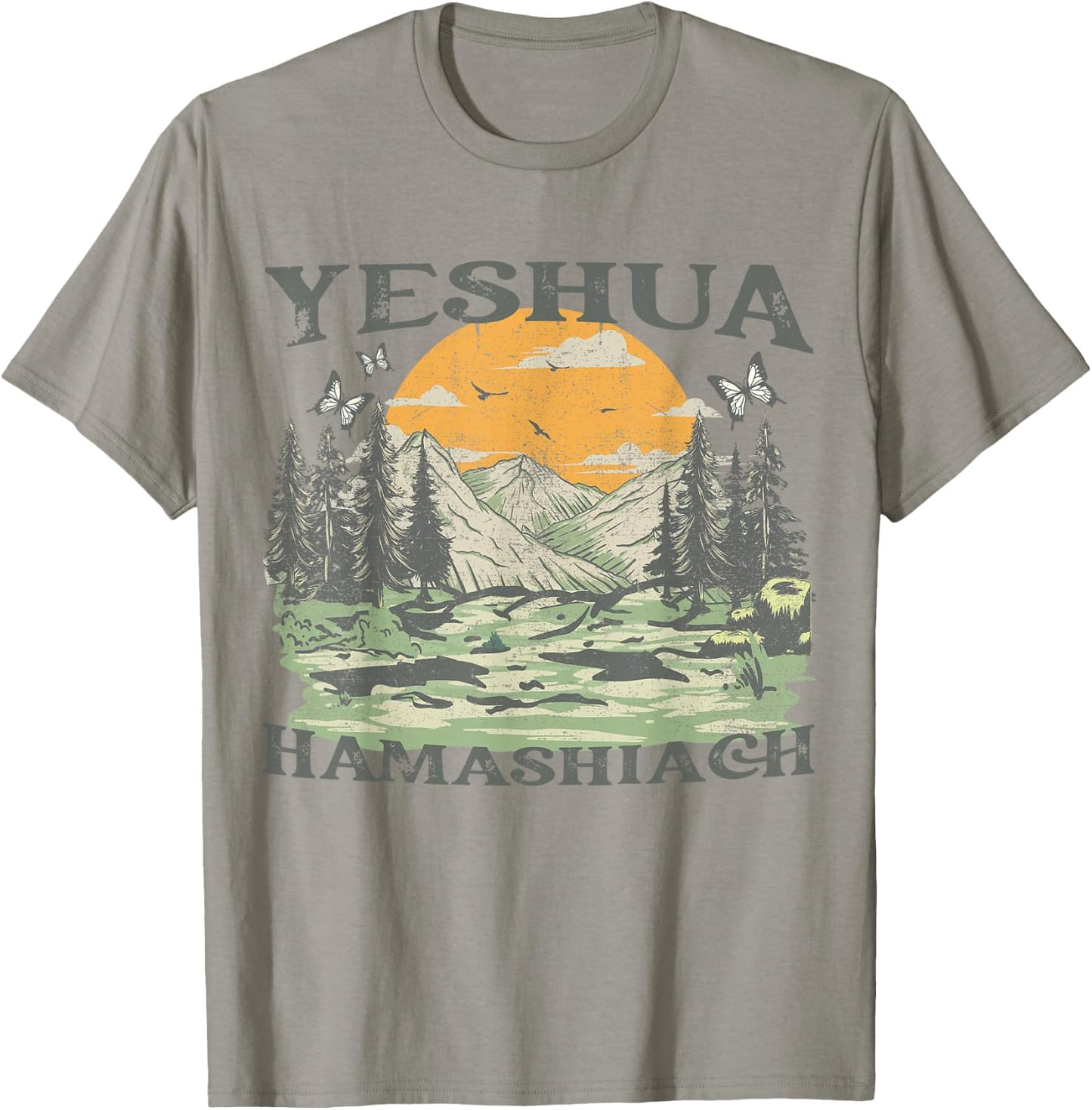 Yeshua Hamashiach Jesus Scripture Christian Bible Faith T-Shirt - T-Shirt | Sand