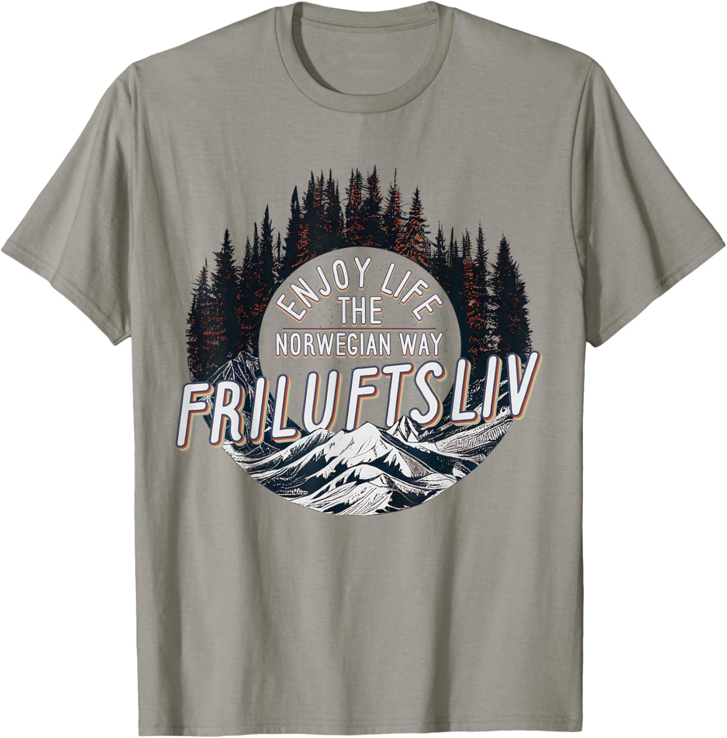 Friluftsliv Love Outdoors Enjoy Life The Norwegian Way T-Shirt - T-Shirt | Sand