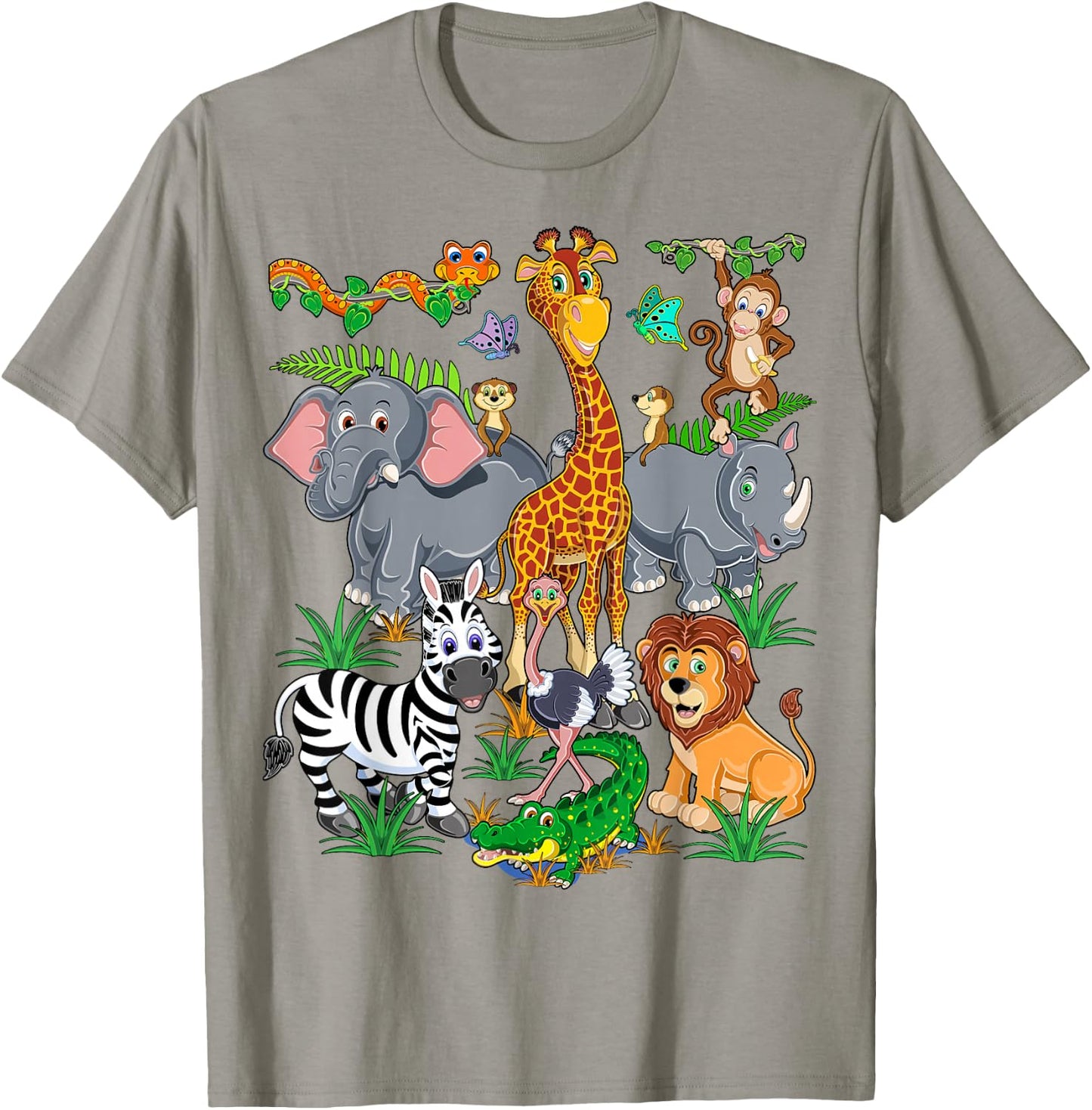 Cute Zoo Animal for Kids Day At The Zoo-Kids Safari Birthday T-Shirt - T-Shirt | Sand