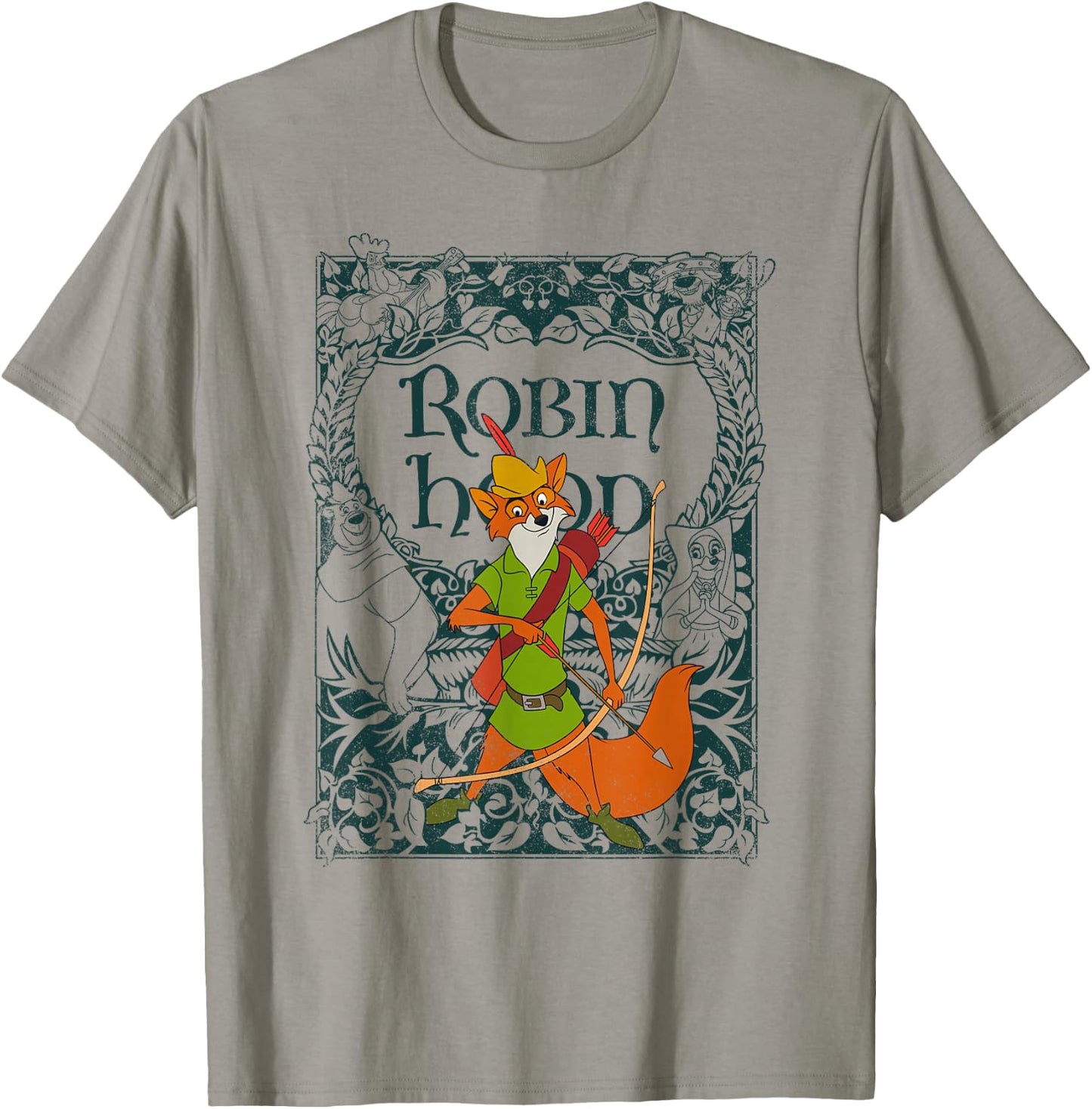 Disney Robin Hood Retro Vintage Distressed Small T-Shirt - T-Shirt | Sand