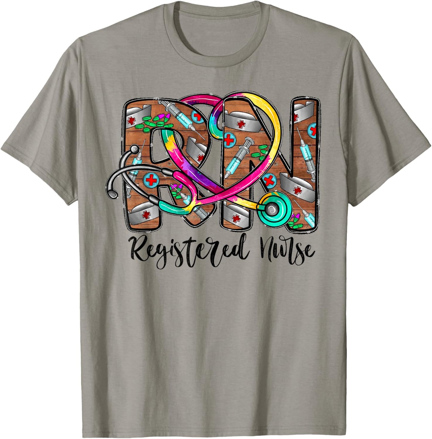 Registered Nurse Life for Rn Nurse Tie Dye Nurse's Week T-Shirt - T-Shirt | Sand