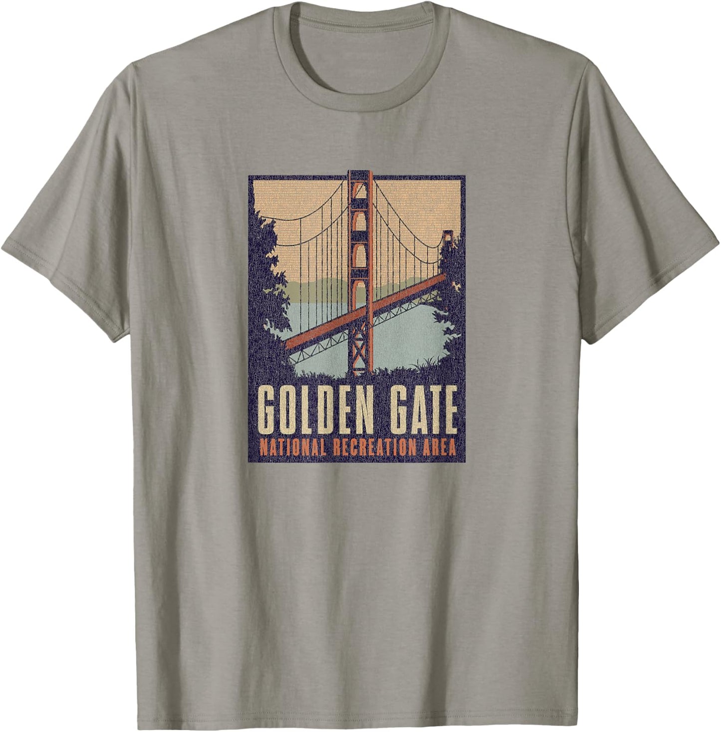 Golden Gate National Recreation Area Bridge Vintage T-Shirt - T-Shirt | Sand