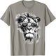 Lion Sunglasses - Art Animal Drawing Lion T-Shirt - T-Shirt | Sand