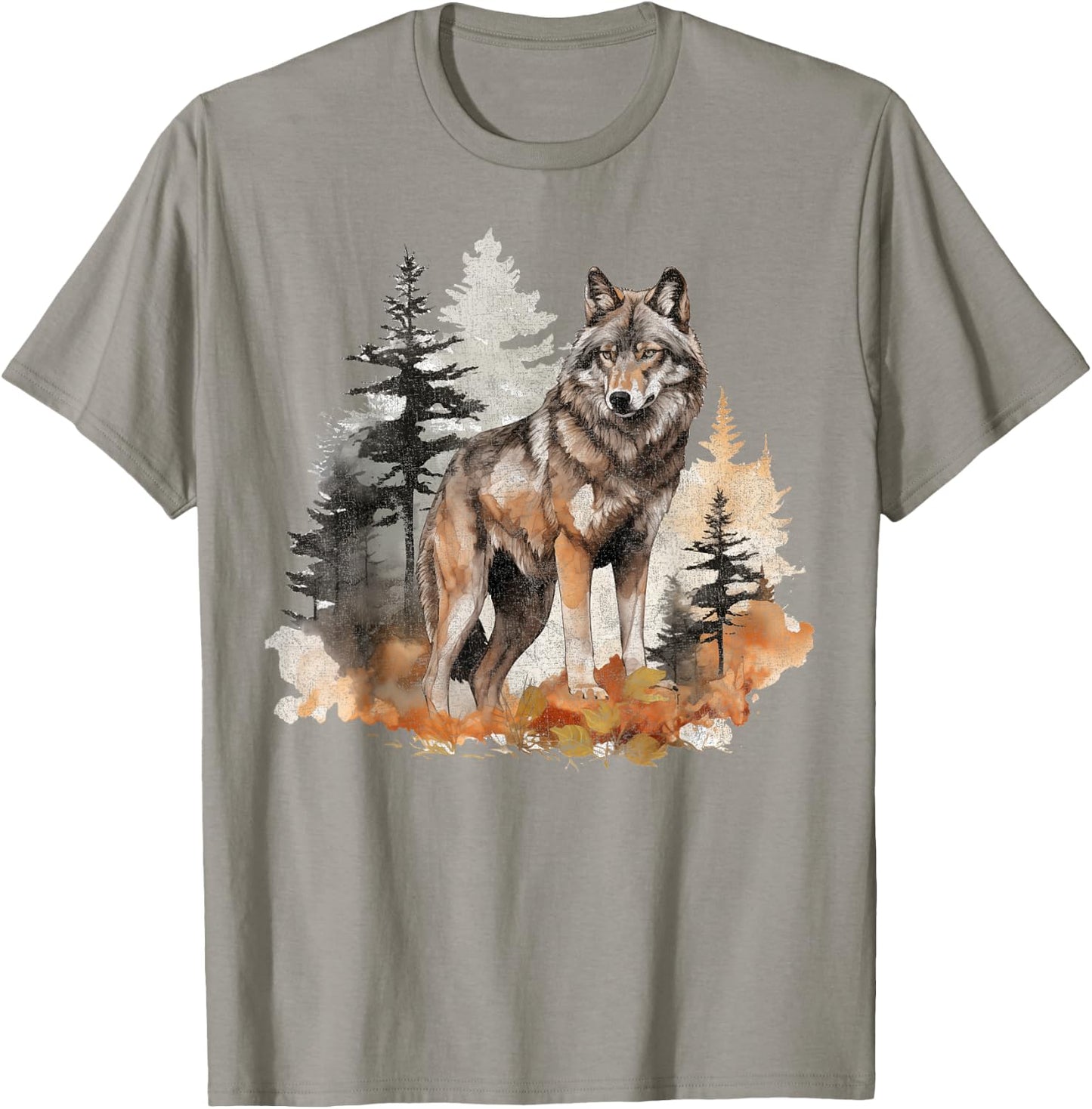 Wolf Survives Mountain Silhouette Art Lone dog Women T-Shirt - T-Shirt | Sand