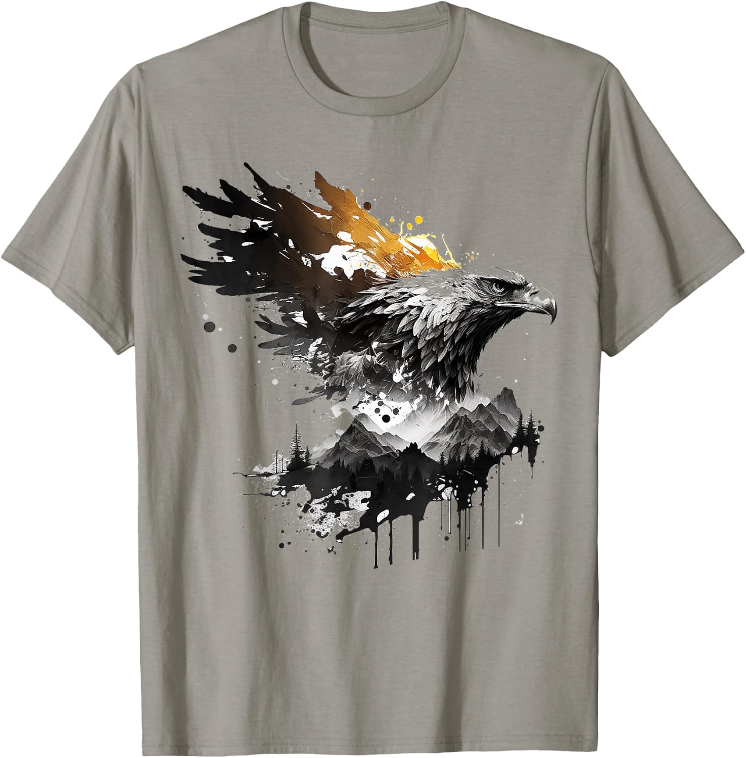 Art eagle bird motif animal T-Shirt - T-Shirt | Sand