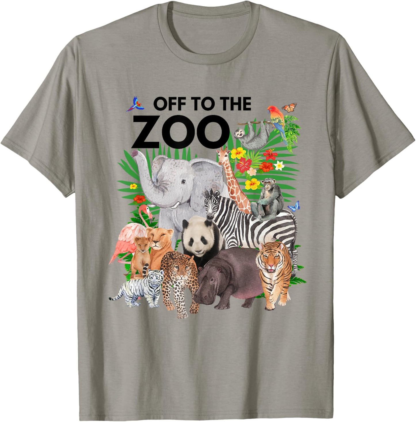 Zoo Animals Safari Party A Day At The Zoo Safari Zoo Trip T-Shirt - T-Shirt | Sand