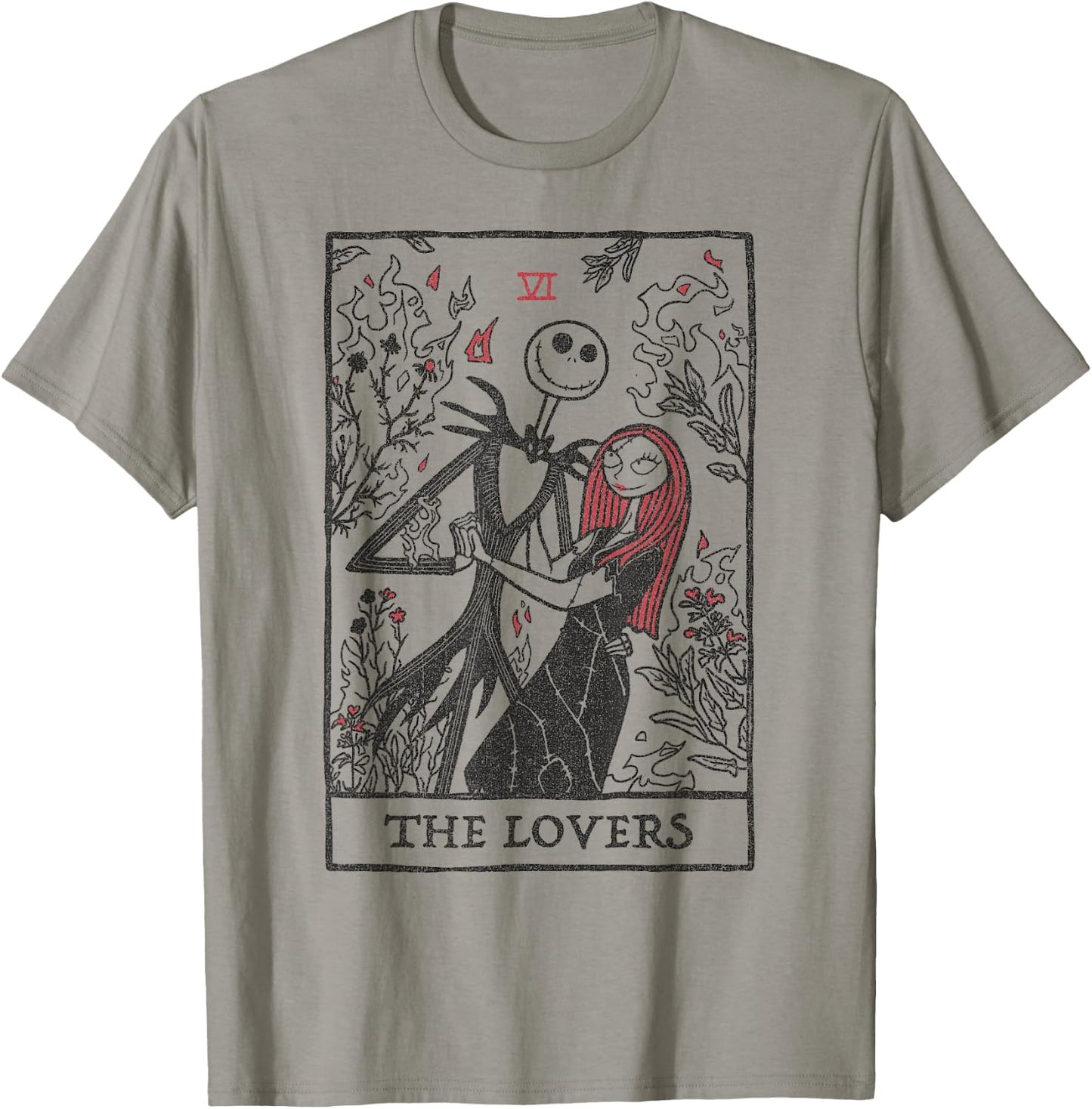 Disney The Nightmare Before Christmas Jack and Sally Tarot T-Shirt - T-Shirt | Sand