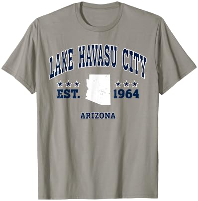 Lake Havasu City Arizona AZ Vintage Athletic Navy T-Shirt - T-Shirt | Sand