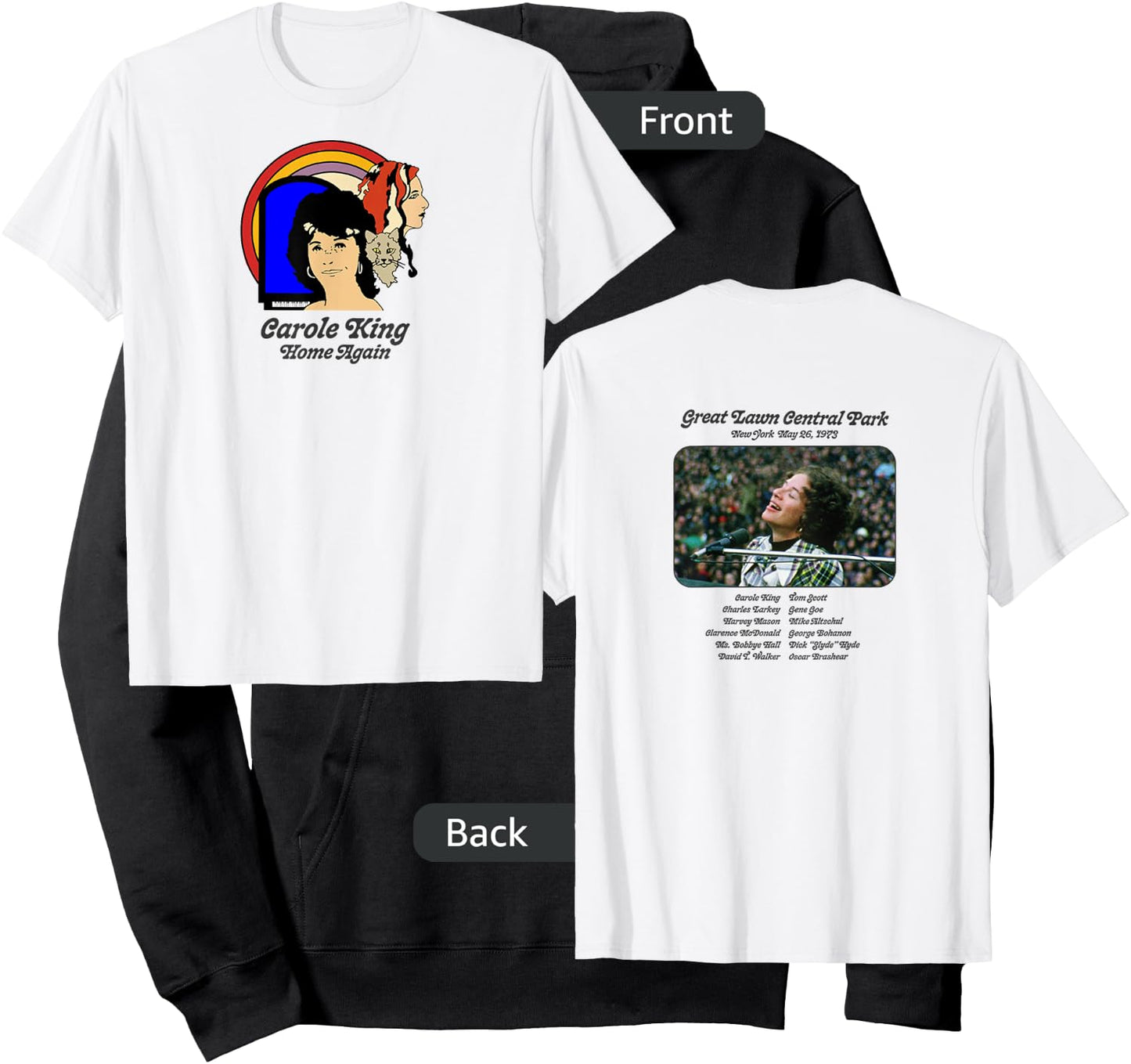 Carole King Home Again Tour 1973 Hoodie - Hoodie | Black
