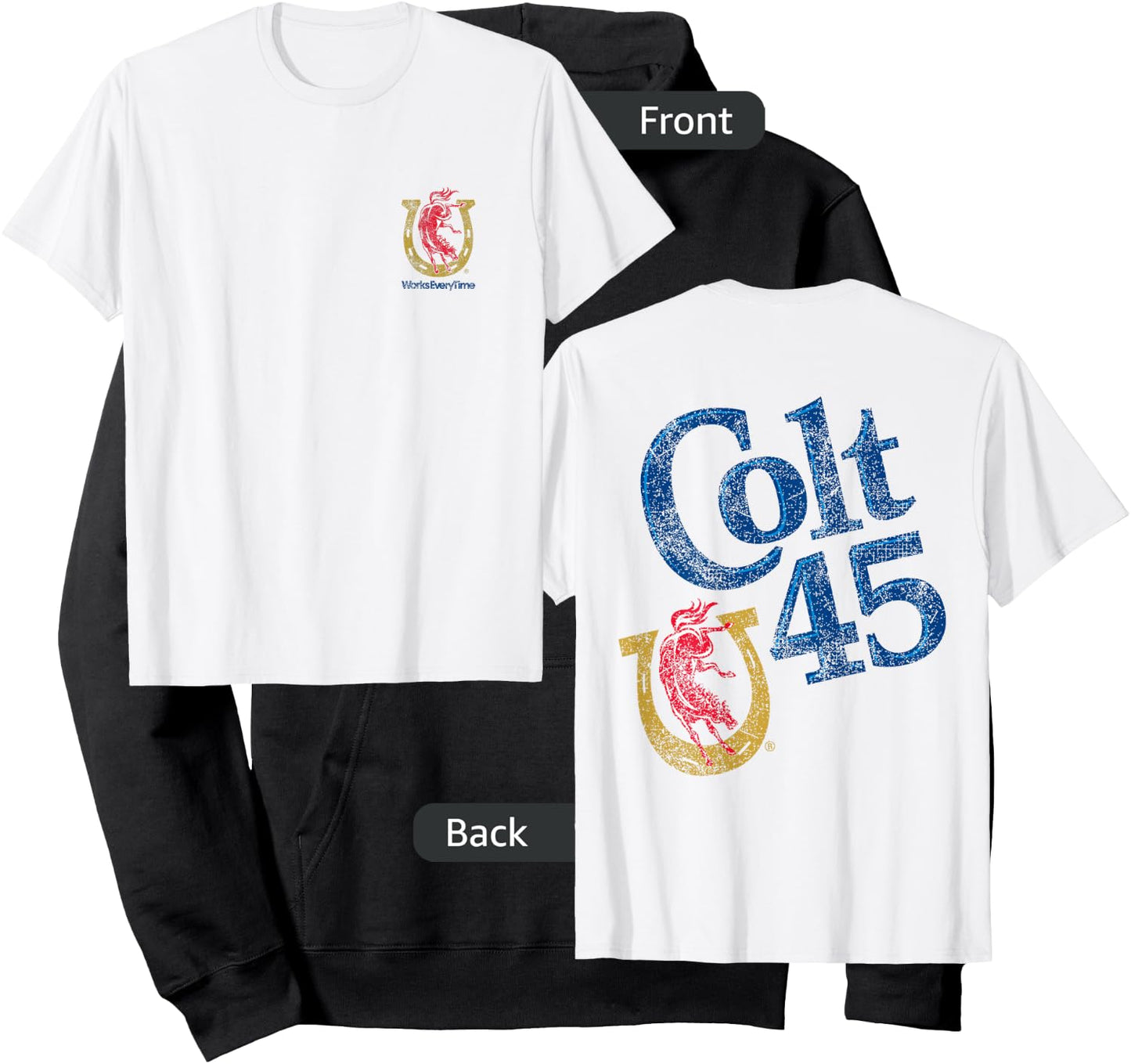 Colt 45 Beer Works Everytime - Vintage Authentic Design Hoodie - Hoodie | Black