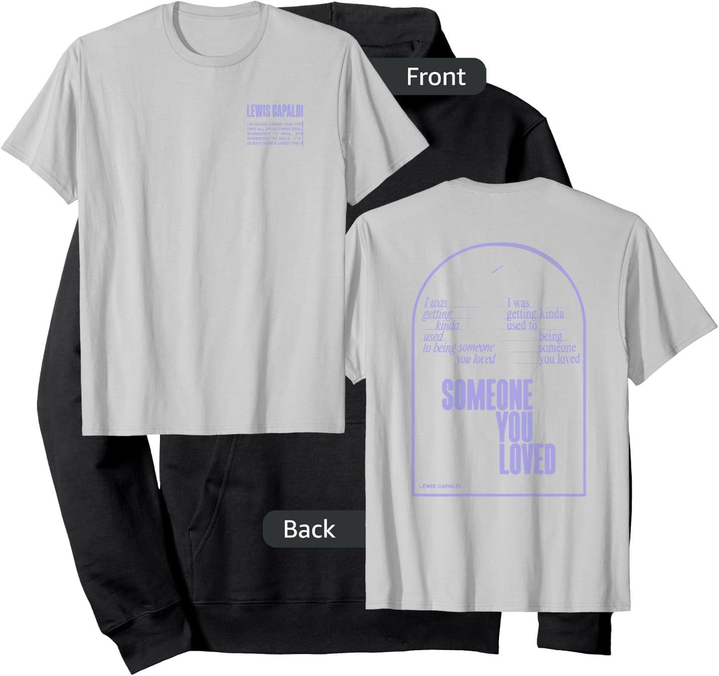 Lewis Capaldi – Slogan Arch On Color Hoodie - Hoodie | Black