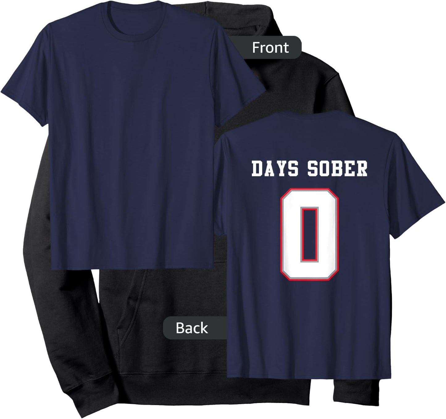 0 DAYS SOBER Jersey Funny Drinking Shirt for Alcohol Lover Hoodie - Hoodie | Black