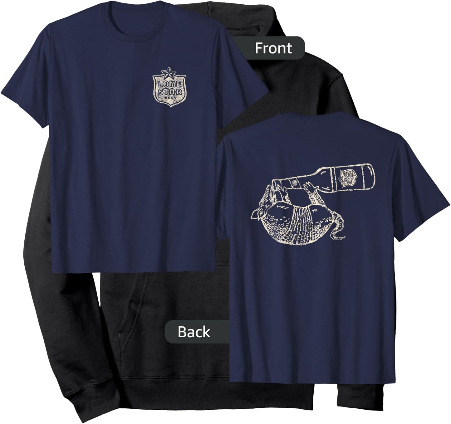 Texas Lone Star Beer Armadillo Hoodie - Hoodie | Black