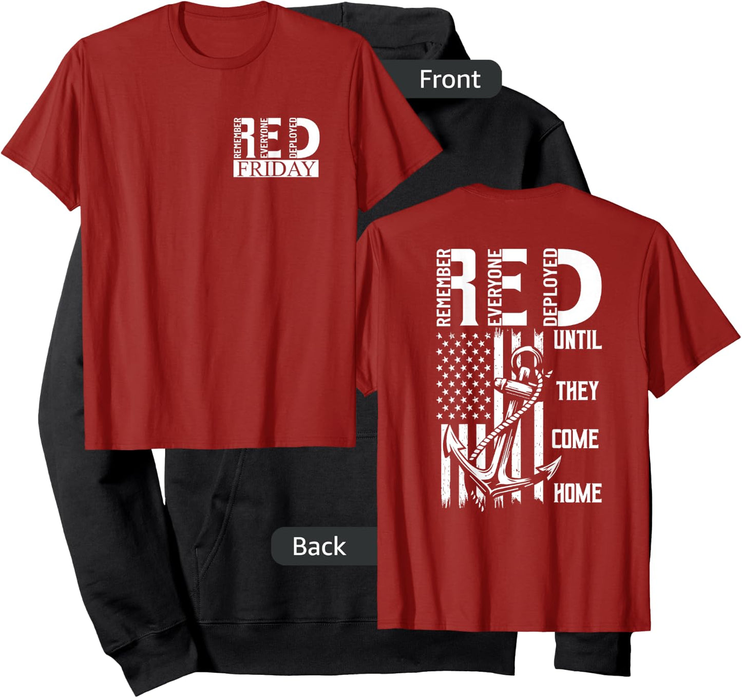 On Fridays We Wear Red Soldiers Veterans Day and Friday RED Hoodie - Hoodie | Black