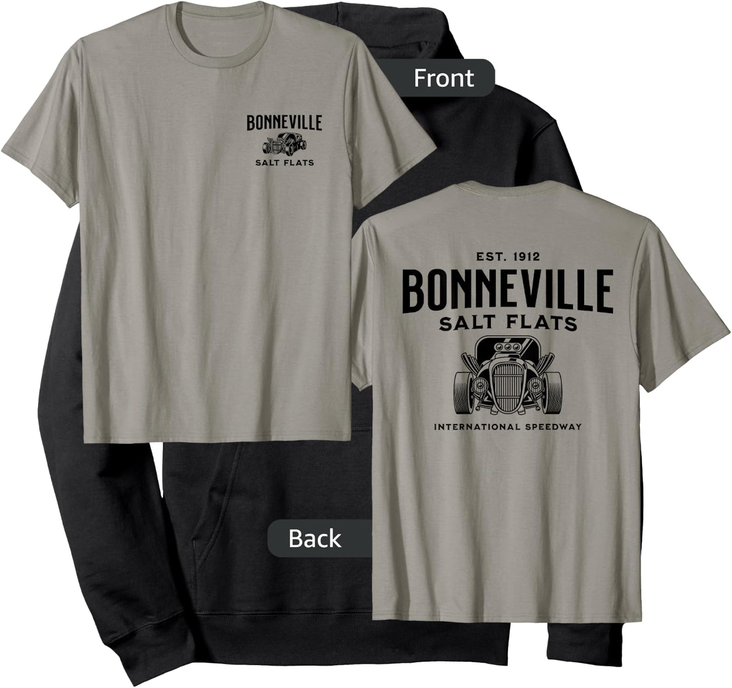 Retro Bonneville Salt Flats Utah International Speedway Hoodie - Hoodie | Black