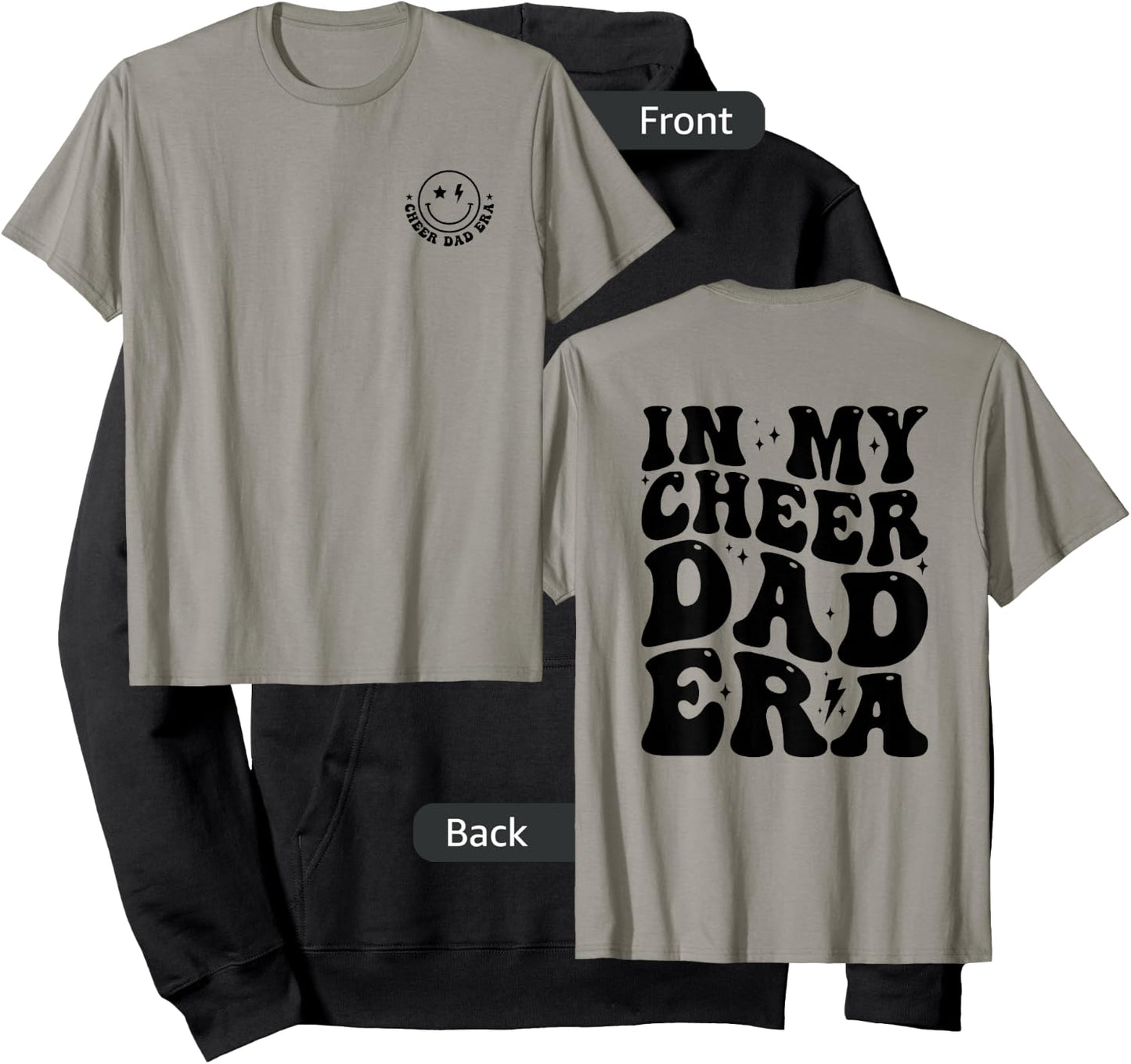 Retro In My Cheer Dad Era Cheerleader Dad (2 Sides) Hoodie - Hoodie | Black