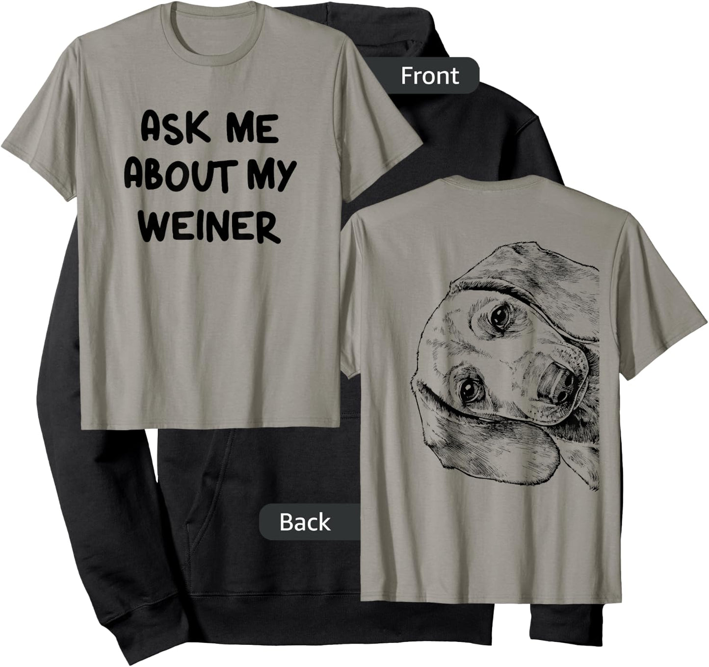 Funny Ask Me About My Weiner Dog Mom Dachshund Doxie Dad Hoodie - Hoodie | Black