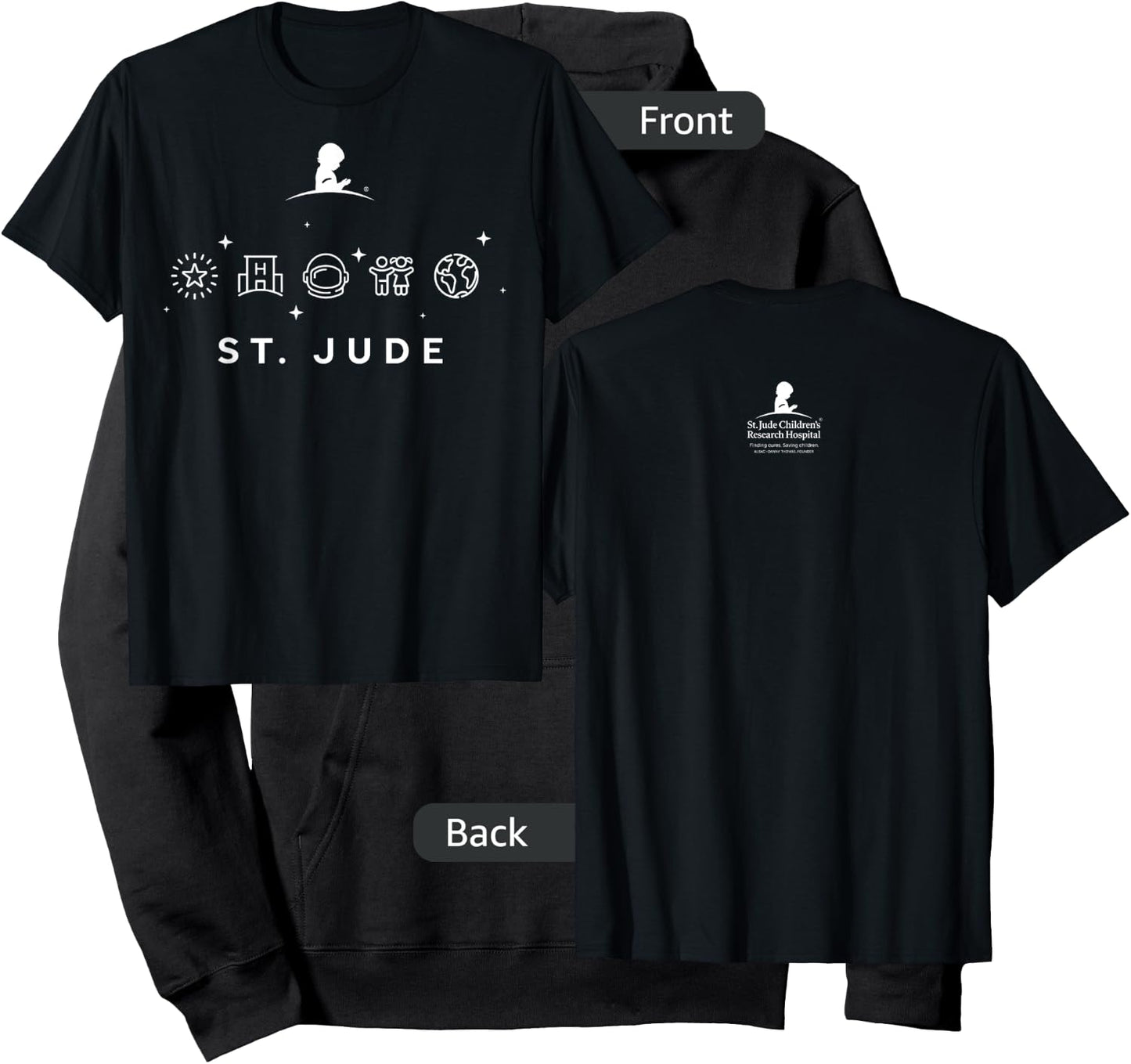 St. Jude Children's Research Hospital Space Icons Hoodie - Hoodie | Black