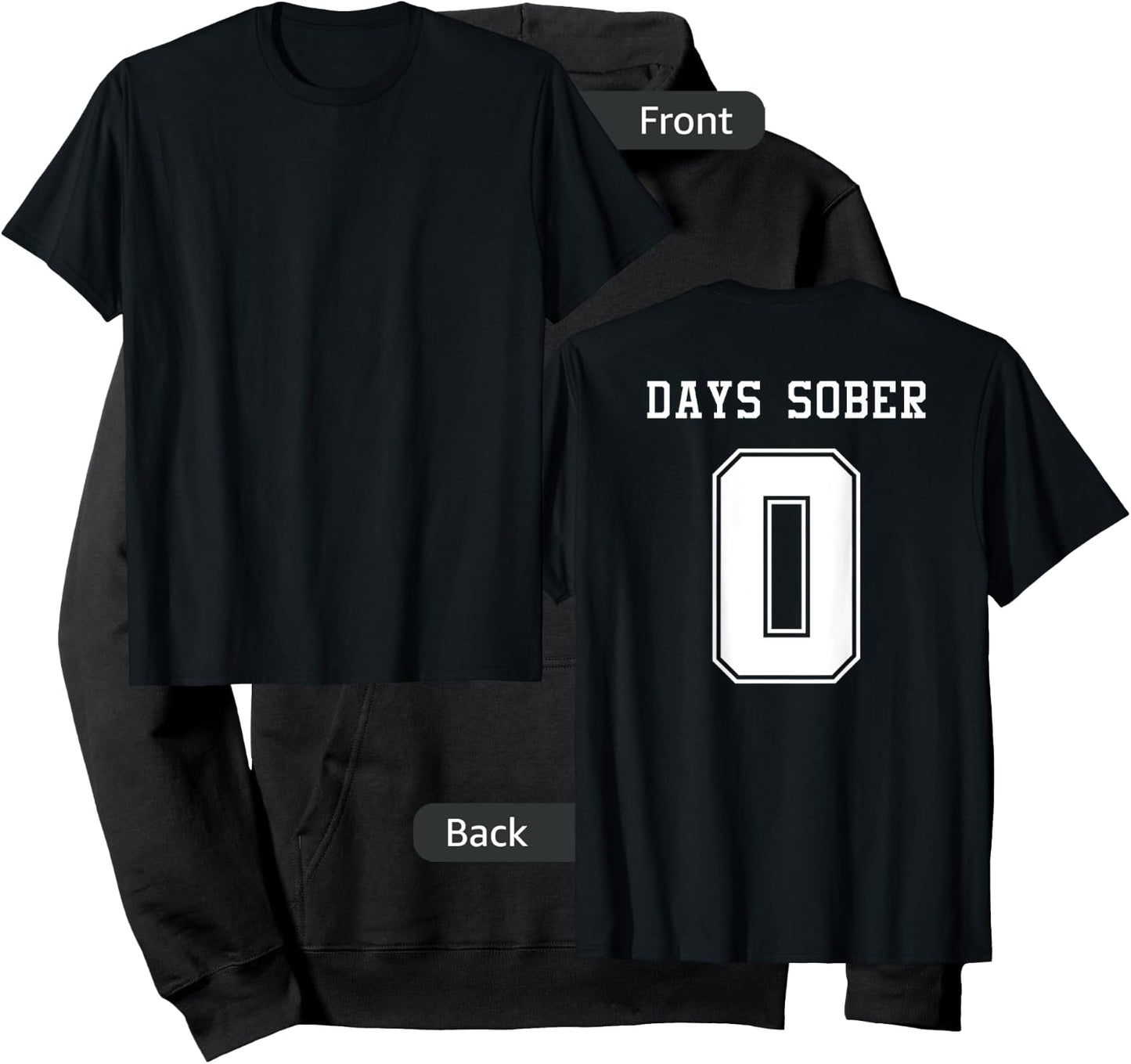 0 DAYS SOBER Jersey Funny Drinking Shirt for Alcohol Lover Hoodie - Hoodie | Black