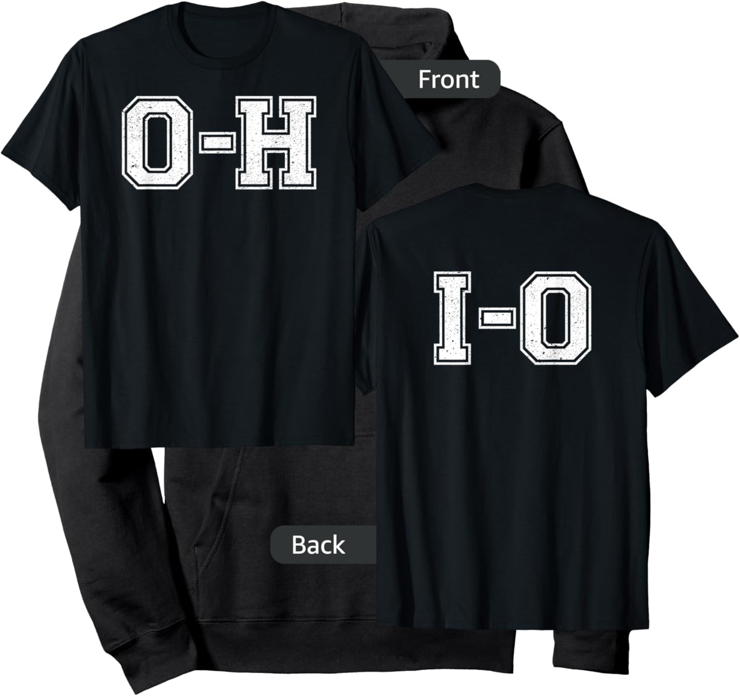 Vintage OH IO Double-sided Hoodie - Hoodie | Black