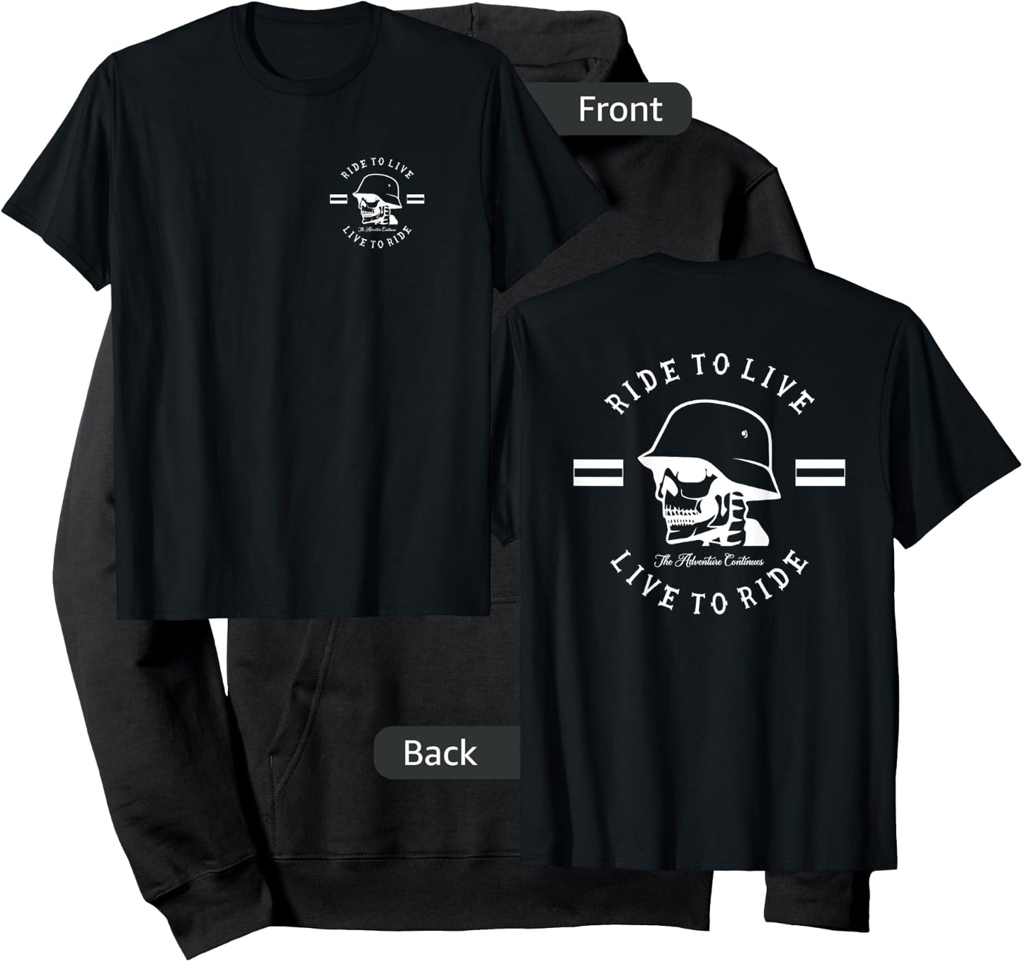 Live to Ride Motorcycle Chopper Bobber Dyna Softail Hoodie - Hoodie | Black