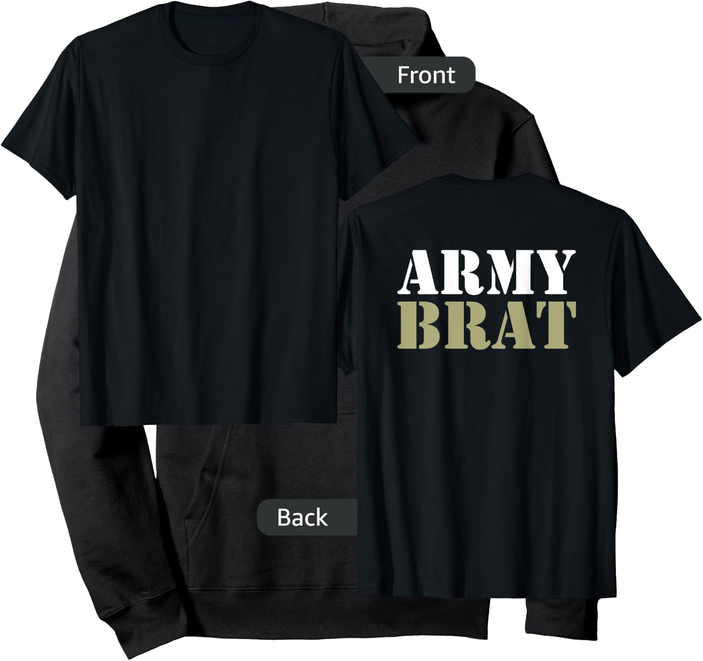 Backprint Army Brat Hoodie - Hoodie | Black