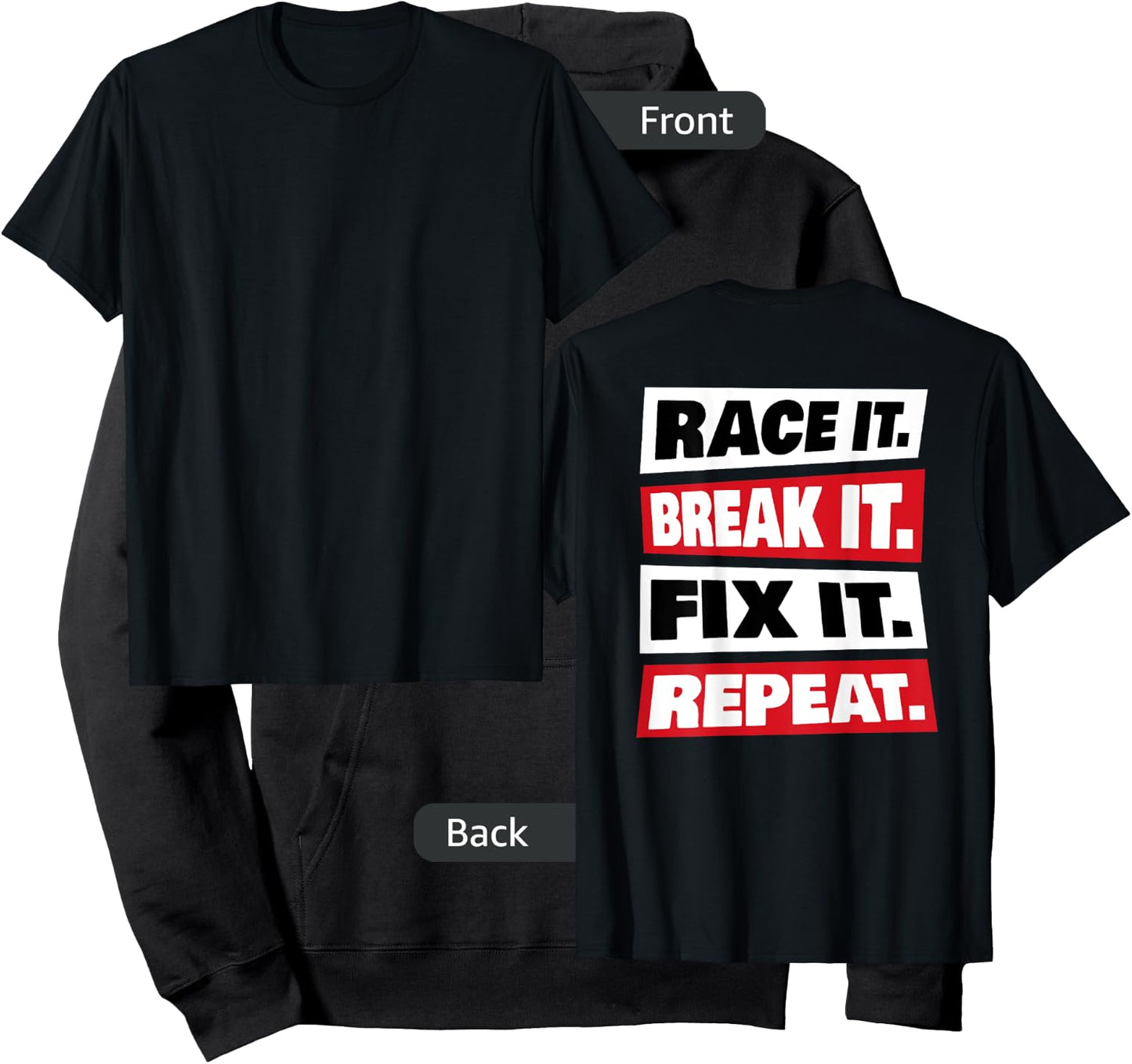 Race it Break it Fix it Repeat Hoodie - Hoodie | Black