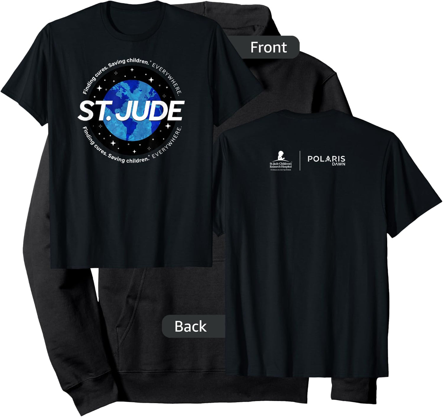 St. Jude "Finding Cures. Saving Children. EVERYWHERE" Globe Hoodie - Hoodie | Black