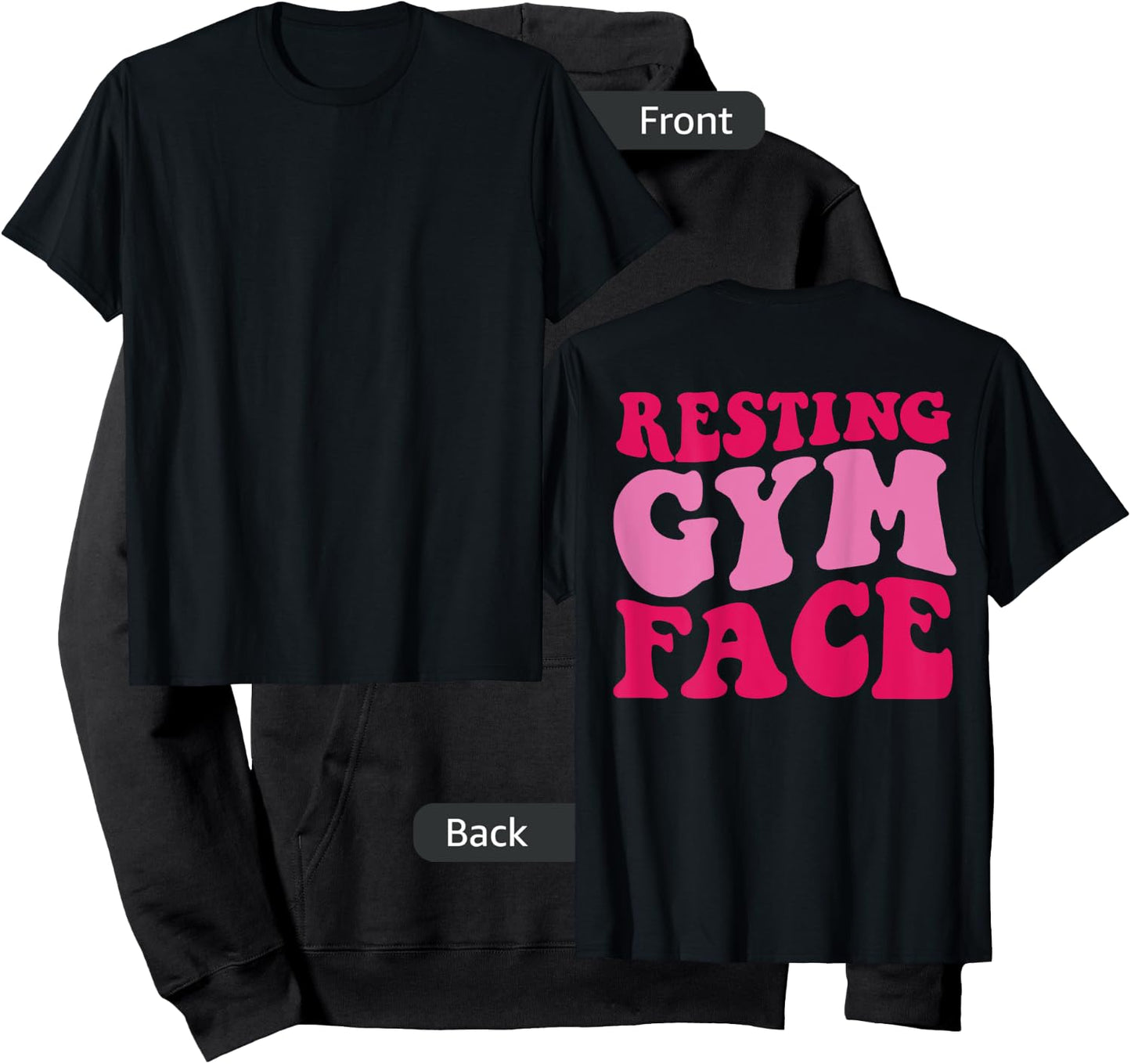Resting Gym Face on back Hoodie - Hoodie | Black