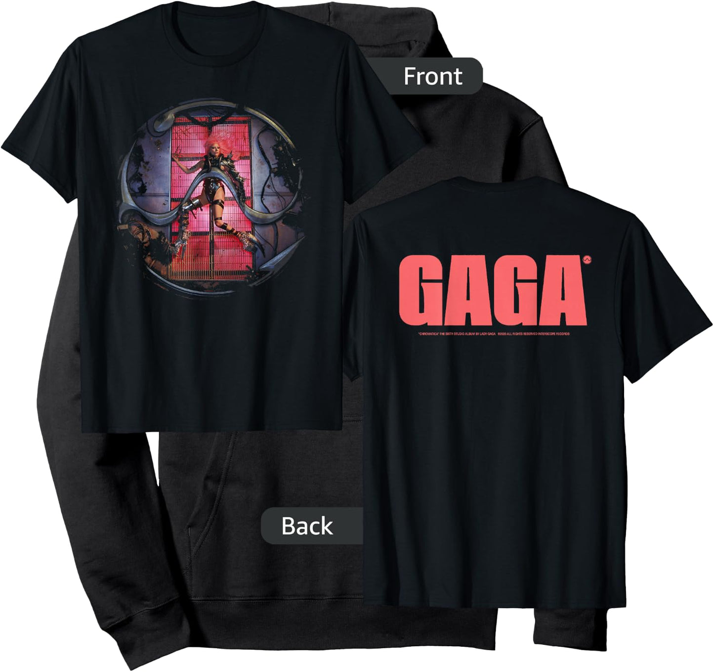 Official Lady Gaga Chromatica Cover Hoodie - Hoodie | Black