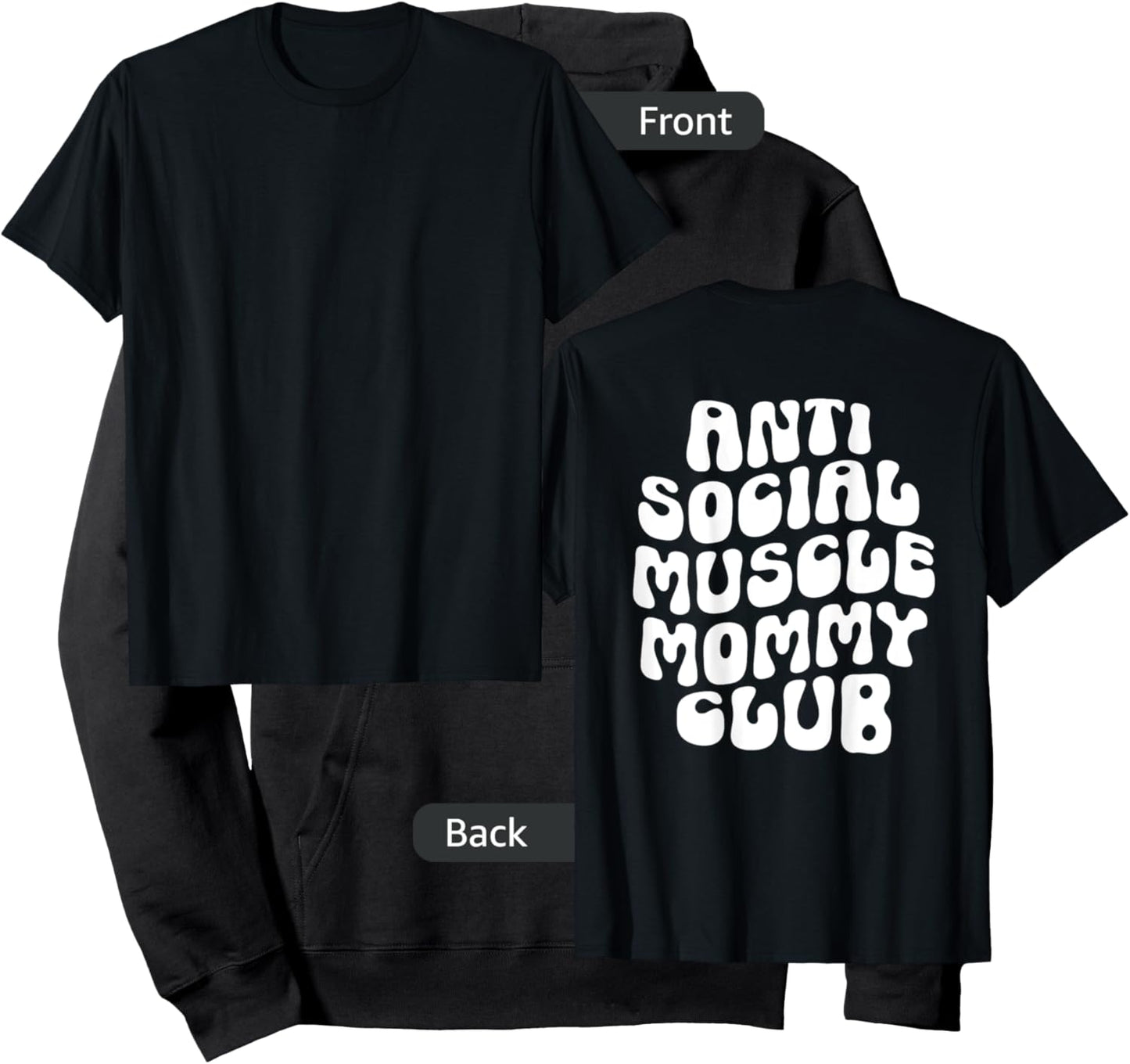 Anti Social Muscle Mommy Club Groovy Pump Cover Funny Hoodie - Hoodie | Black