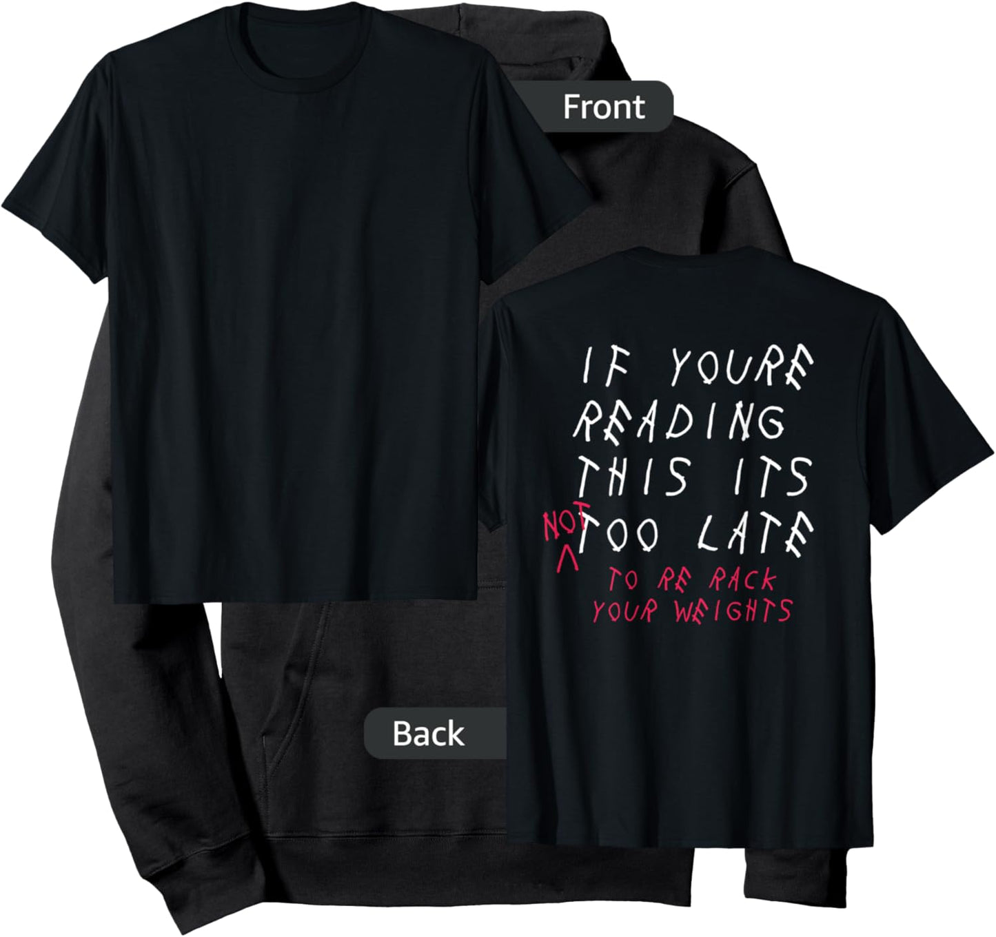 If You're Reading This It's Too Late Not To Re Rack Weights Hoodie - Hoodie | Black