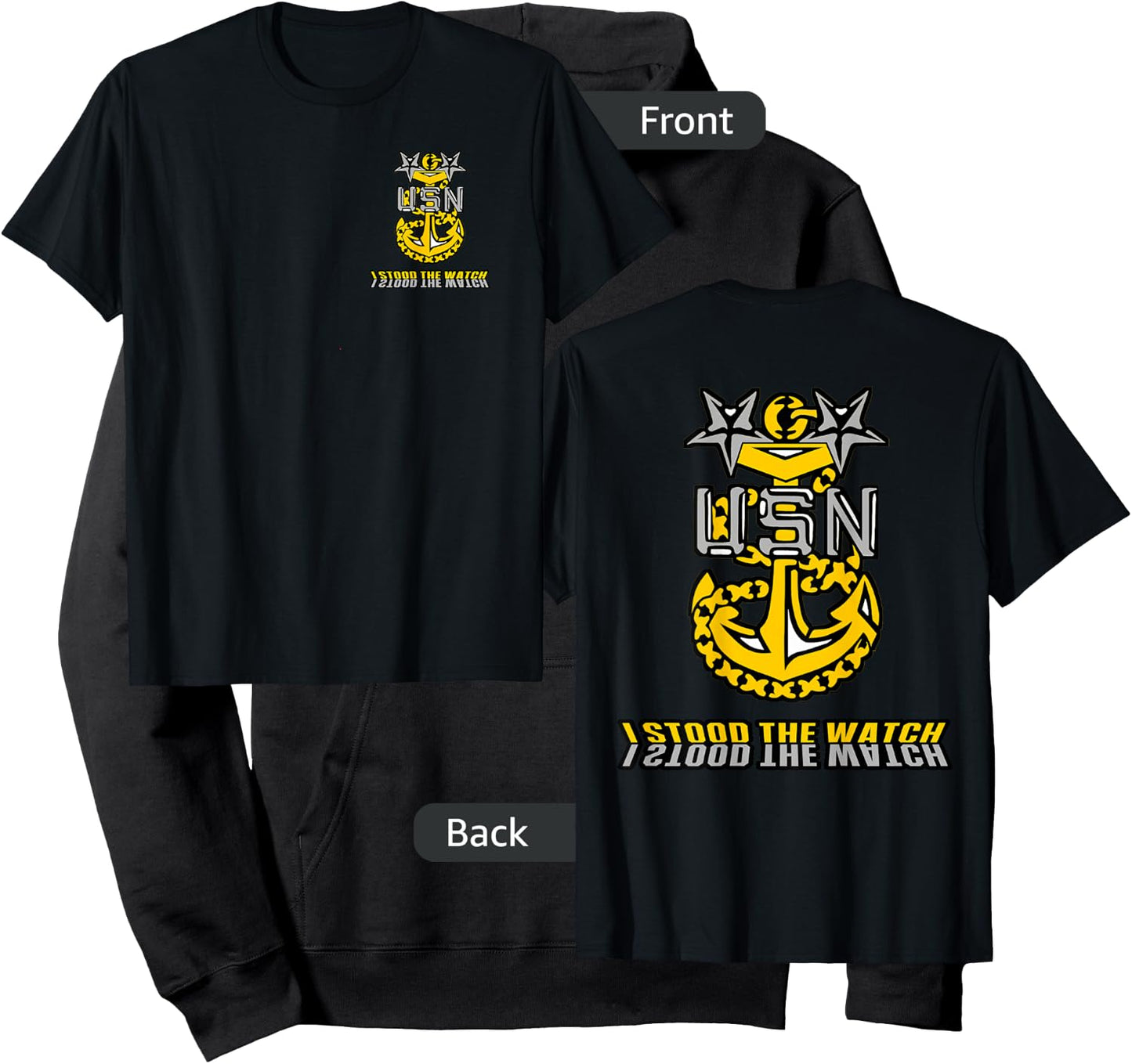 Navy MCPO - I Stood the Watch Hoodie - Hoodie | Black