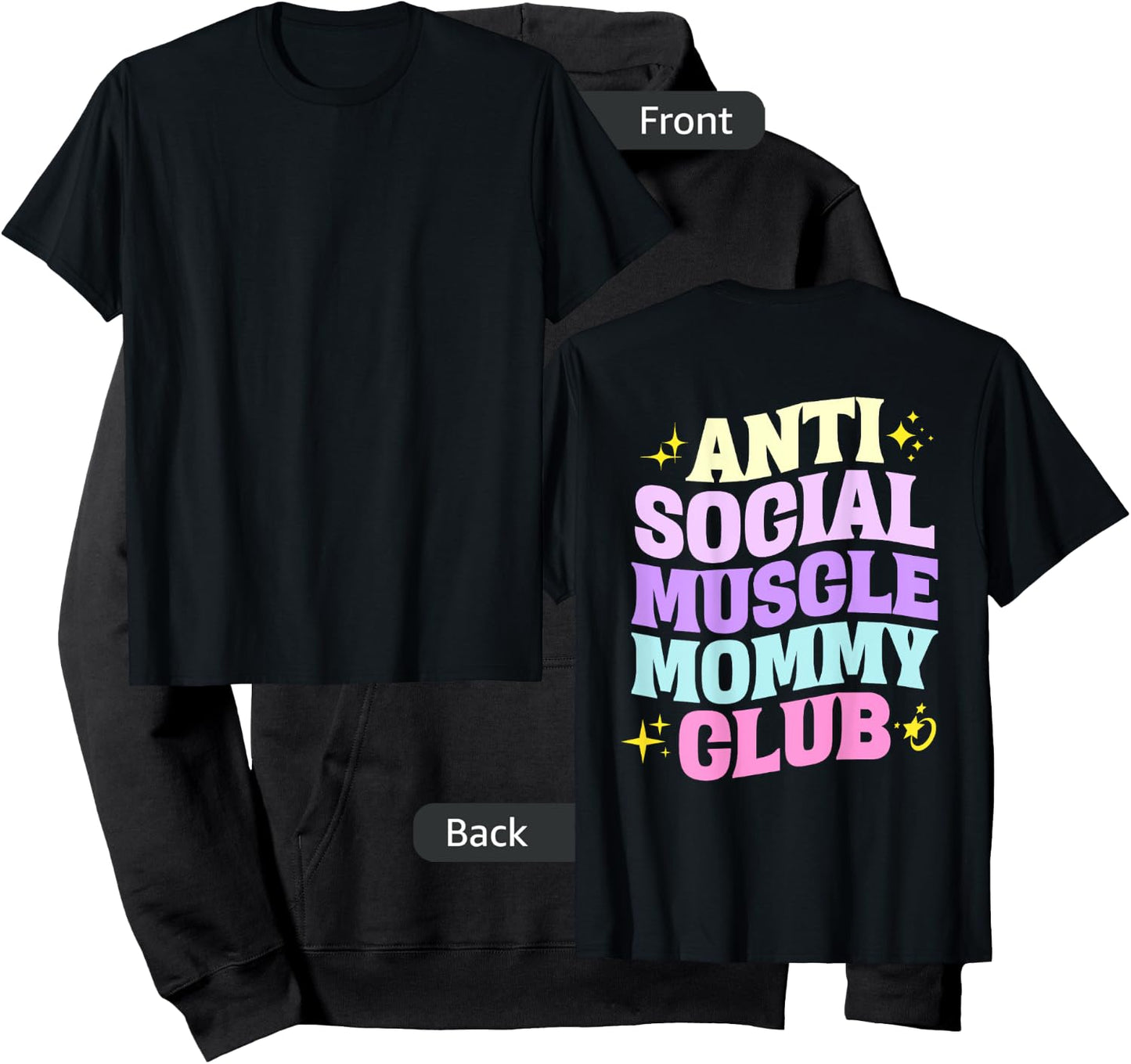 Anti Social Muscle Mommy Club Groovy Pump Cover Funny Hoodie - Hoodie | Black