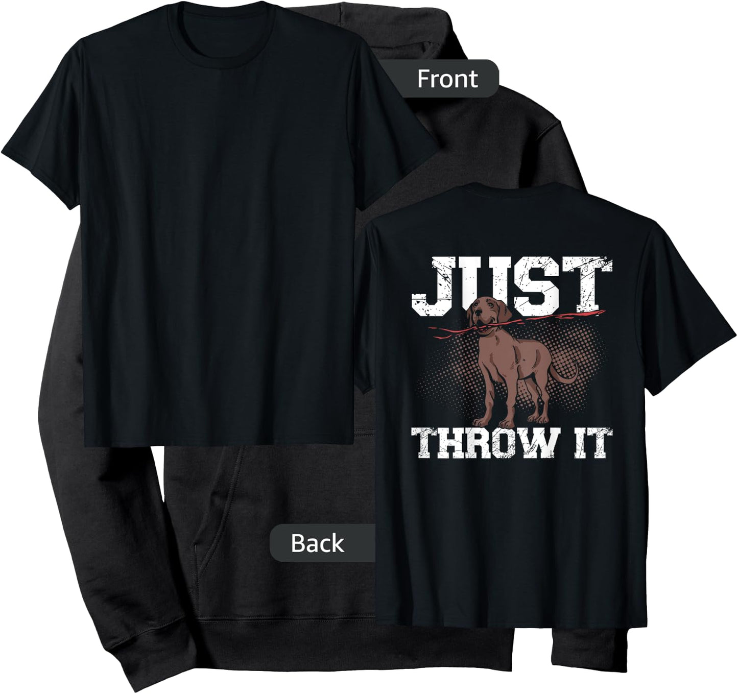 Just Throw It Backprint Hoodie - Hoodie | Black