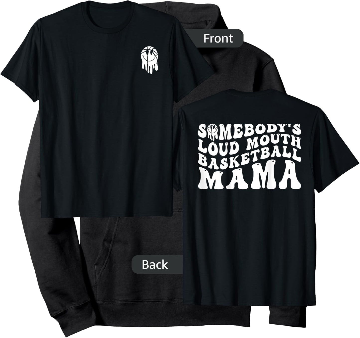 Funny Somebody's Loud Mouth Basketball Mama, Mother's Day Hoodie - Hoodie | Black