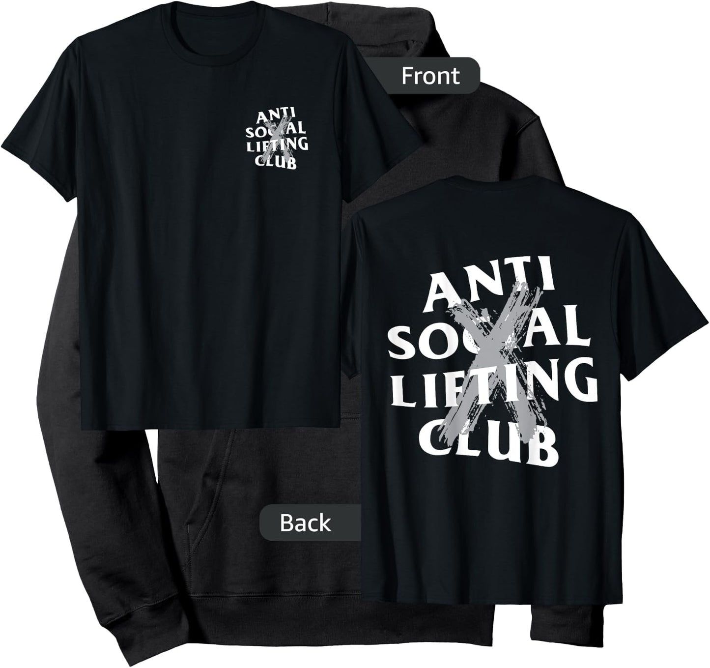 Anti Social Lifting Club: Canceled Gray (Front + Back) Hoodie - Hoodie | Black