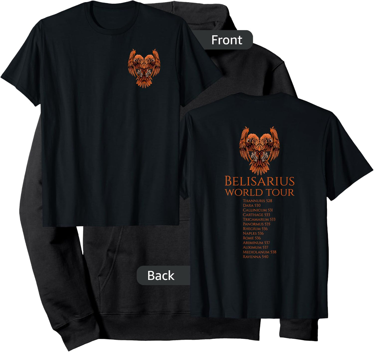 Byzantine History - Belisarius World Tour - Eastern Rome Hoodie - Hoodie | Black
