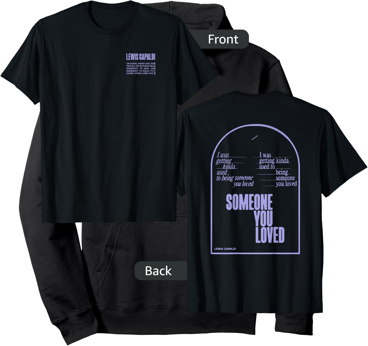 Lewis Capaldi – Slogan Arch Hoodie - Hoodie | Black
