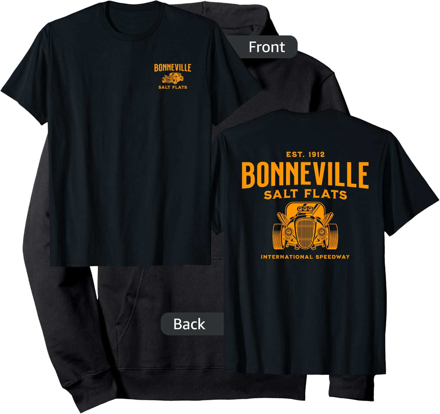 Retro Bonneville Salt Flats Utah International Speedway Hoodie - Hoodie | Black