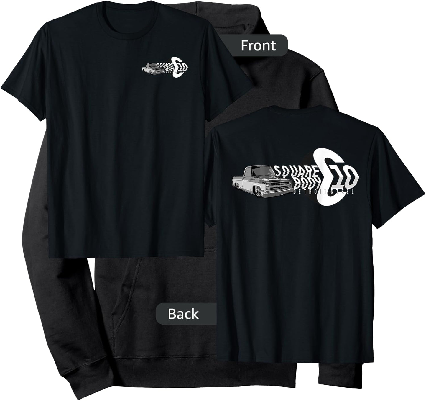 Squarebody Classic Square body C10 Detroit Steel Hoodie - Hoodie | Black