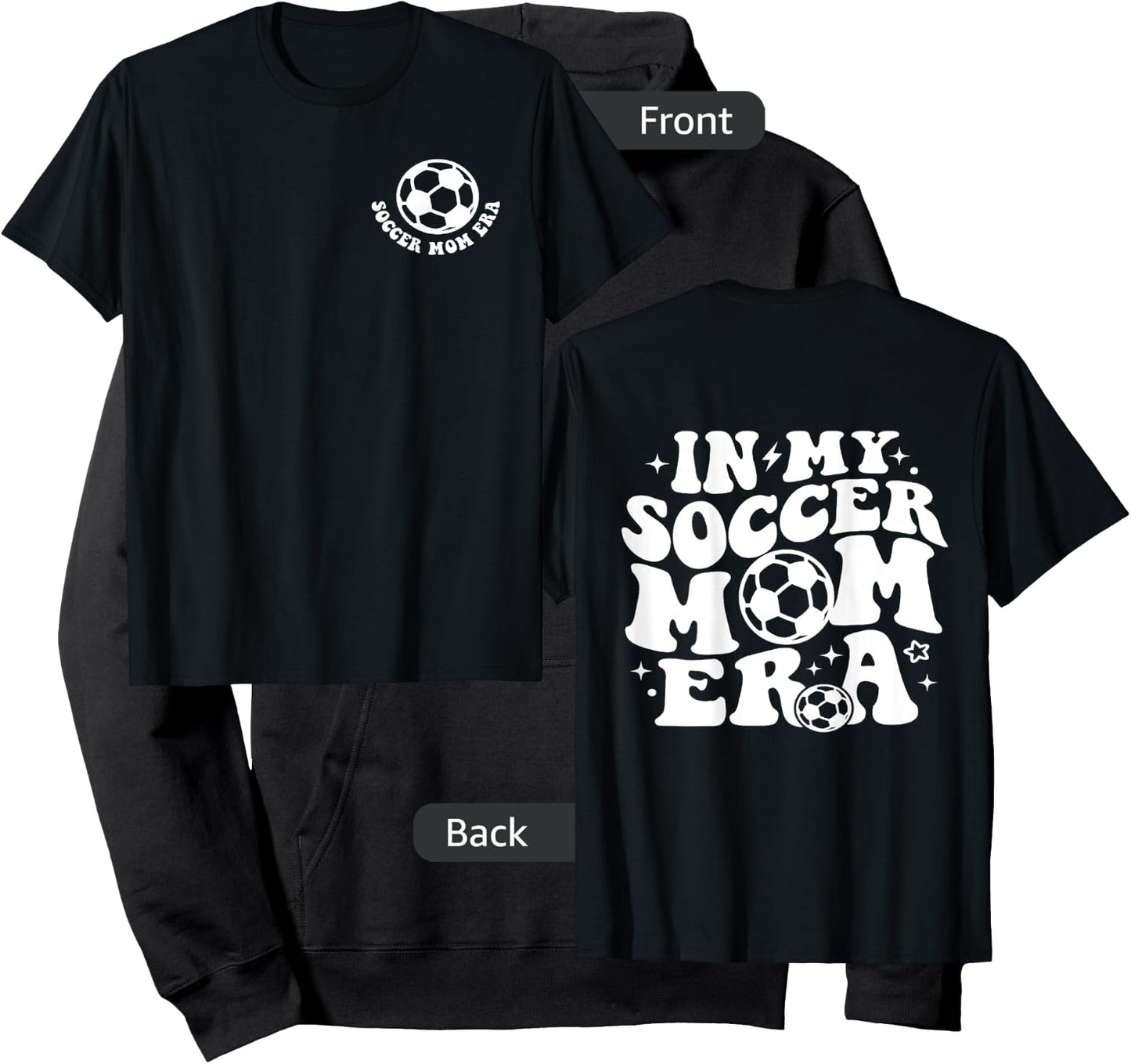 In My Soccer Mom Era (2 side) Hoodie - Hoodie | Black