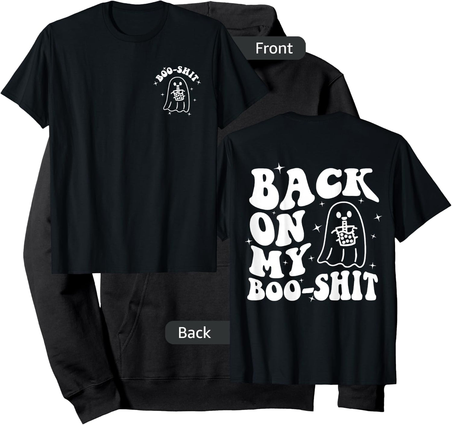 Back On My Boo-Shit Front & Back Hoodie - Hoodie | Black