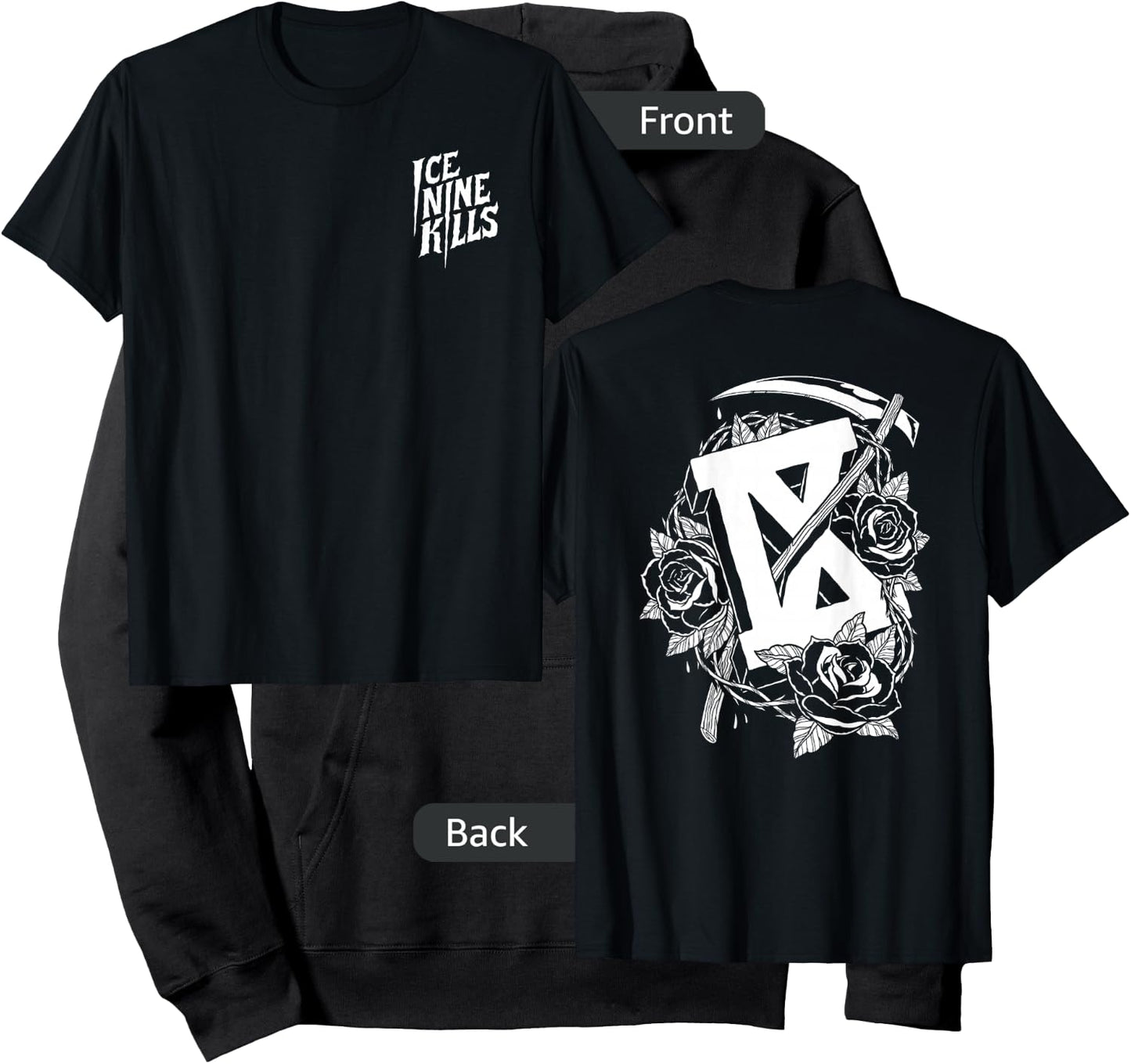 Ice Nine Kills Official Adult Floral , Black, Small Hoodie - Hoodie | Black