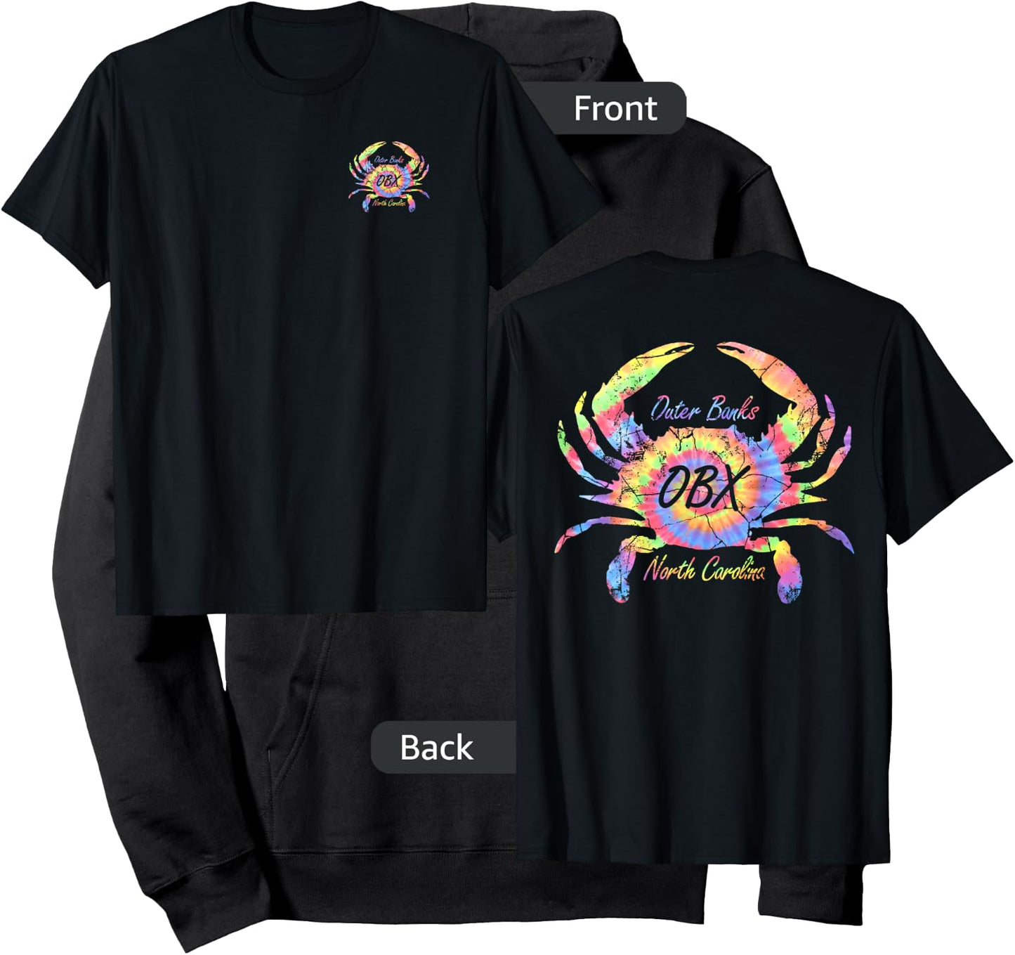 Outer Banks North Carolina Crab OBX Beach Nature Lover Gifts Women Kids Hoodie - Hoodie | Black