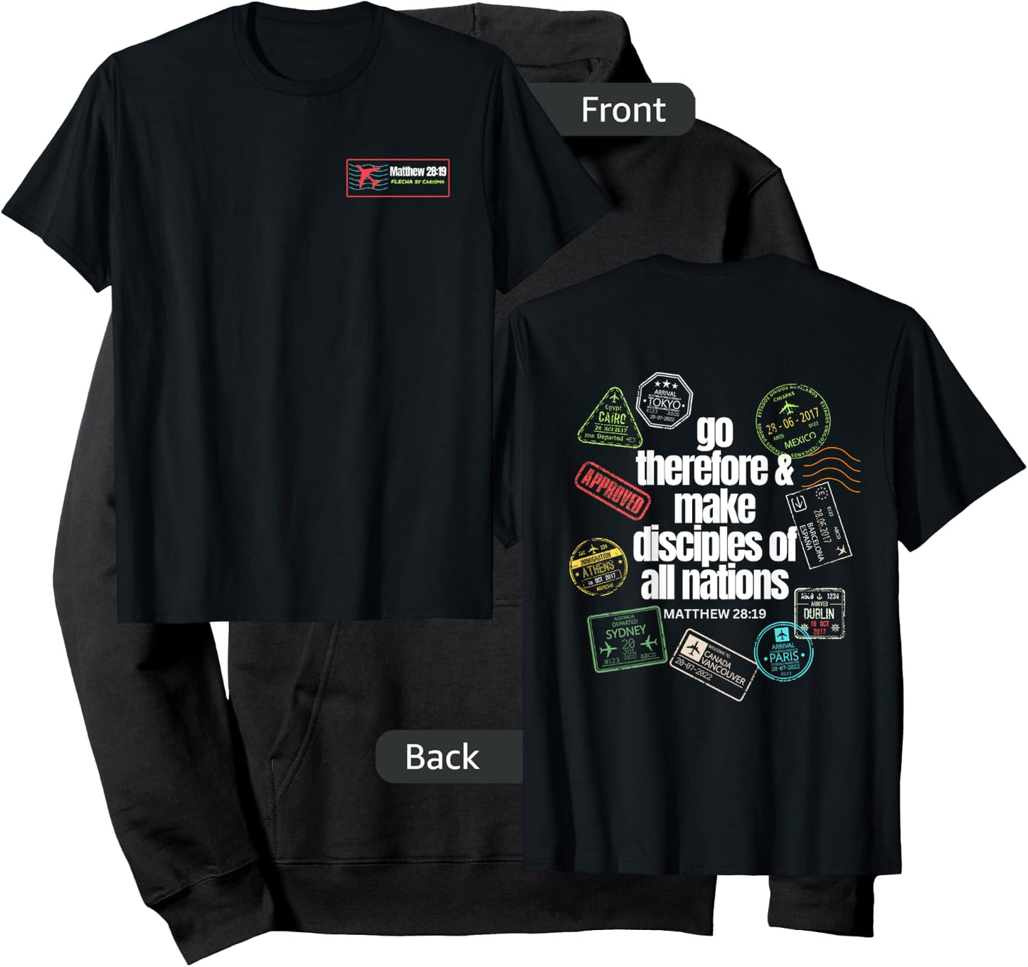GREAT COMMISSION (front logo) Hoodie - Hoodie | Black